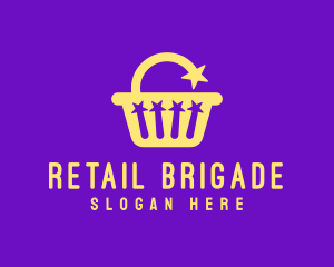 Starry Shopping Basket logo design