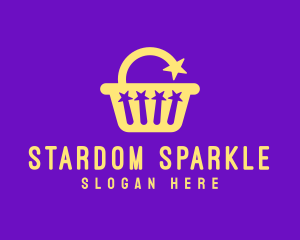 Starry Shopping Basket logo design