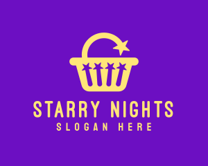 Starry Shopping Basket logo design