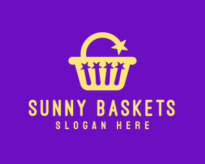 Starry Shopping Basket logo design