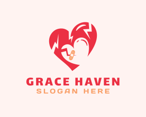 Broken Love Heart  logo