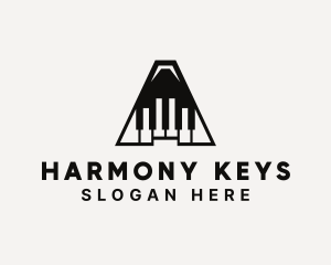 Piano Keys Letter A logo