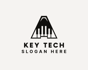 Piano Keys Letter A logo