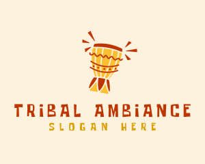 African Drum Instrument logo design