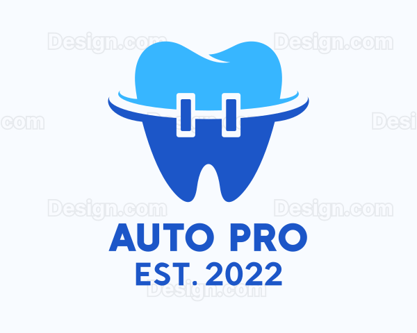 Dental Braces Oral Care Logo