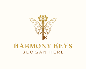 Insect Wing Key logo design