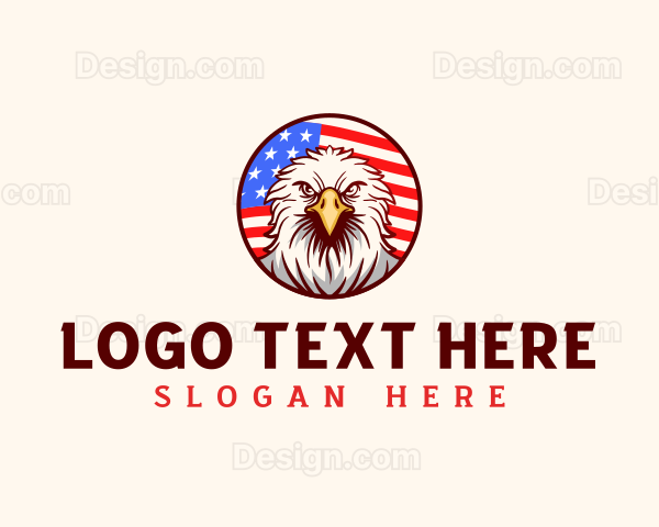 Eagle Patriotic Flag Logo