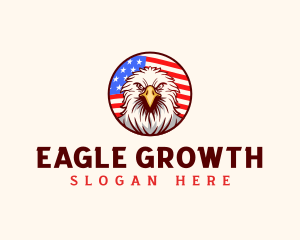 Eagle Patriotic Flag logo design