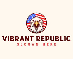 Eagle Patriotic Flag logo design