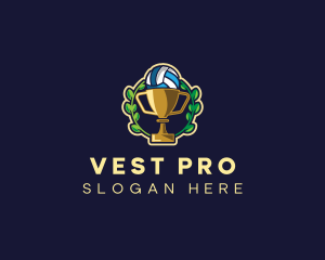 Volleyball Trophy Cups logo design