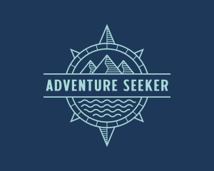 Hiking Mountaineer Compass logo design