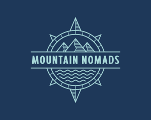 Hiking Mountaineer Compass logo design