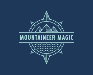 Hiking Mountaineer Compass logo design