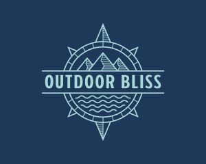 Hiking Mountaineer Compass logo design