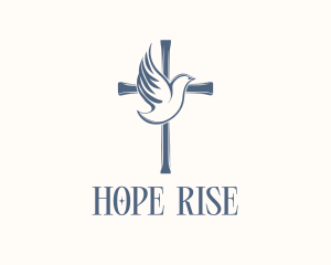 Church Cross Dove logo