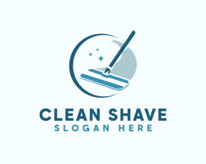 Mop Floor Cleaning logo design