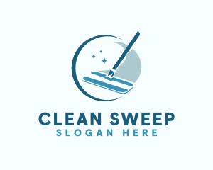 Mop Floor Cleaning logo design