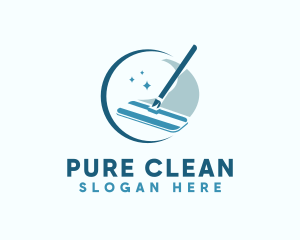 Mop Floor Cleaning logo design