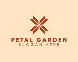 Geometric Flower Petal logo design