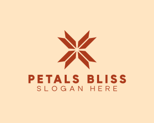 Geometric Flower Petal logo design