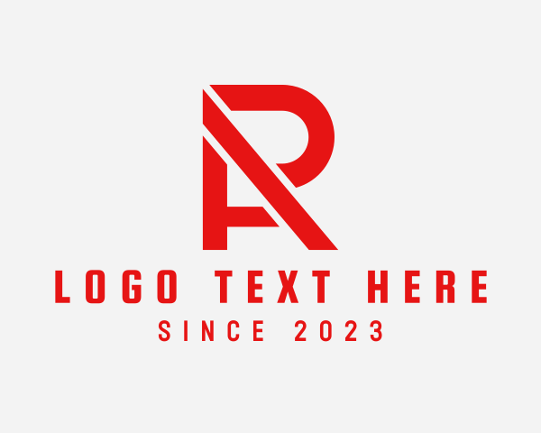 Letter Ar logo example 1