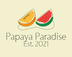 Papaya Watermelon Fruit  logo