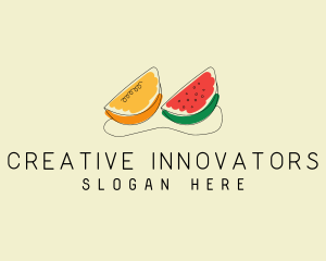 Citrus Watermelon Fruit  Logo