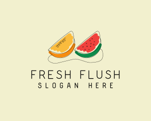 Citrus Watermelon Fruit  logo design