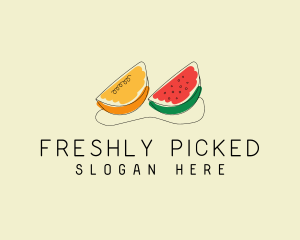 Citrus Watermelon Fruit  logo design