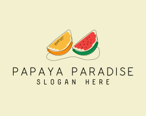 Citrus Watermelon Fruit  logo design