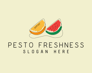 Citrus Watermelon Fruit  logo design