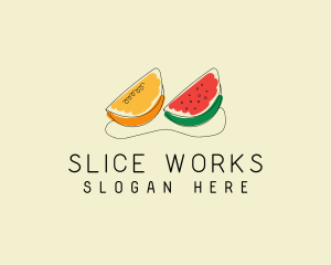 Citrus Watermelon Fruit  logo design