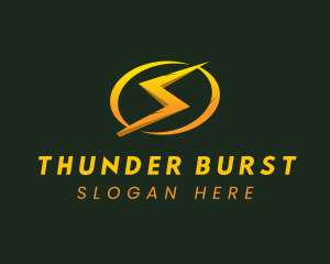 Electric Thunder Lightning logo design