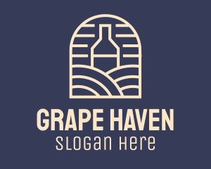 Wine Bottle Vineyard logo