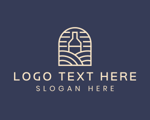 Wine Bottle Vineyard logo