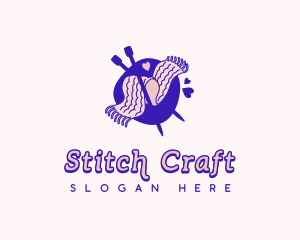 Handicraft Knitting Heart logo
