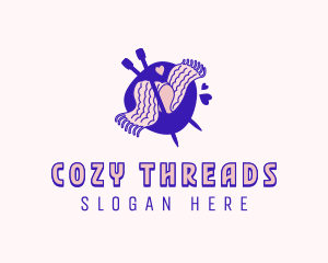 Handicraft Knitting Scarf logo design