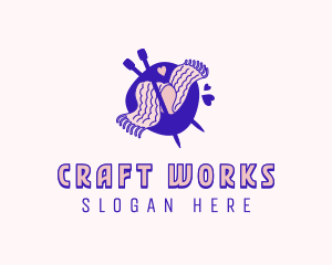 Handicraft Knitting Scarf logo design