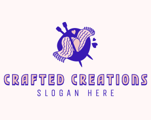 Handicraft Knitting Scarf logo design