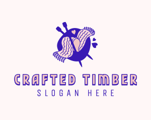 Handicraft Knitting Scarf logo design