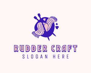 Handicraft Knitting Scarf logo design