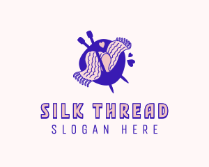 Handicraft Knitting Scarf logo design