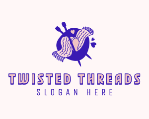 Handicraft Knitting Scarf logo design