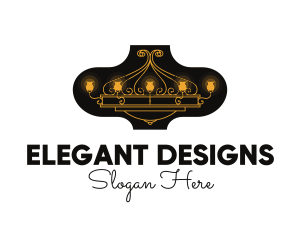 Victorian Chandelier Furniture logo design