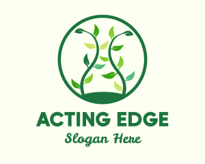 Green Organic Tree logo design