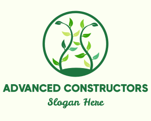 Green Organic Tree logo design