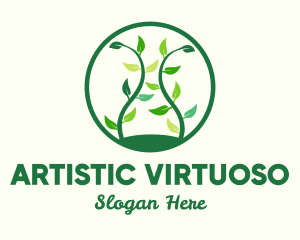 Green Organic Tree logo design