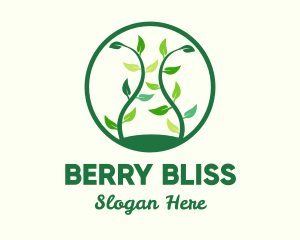 Green Organic Tree logo design