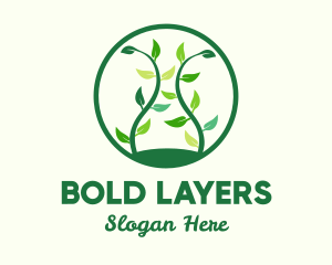 Green Organic Tree logo design