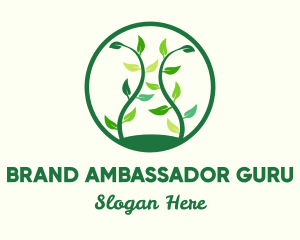 Green Organic Tree logo design